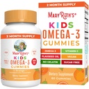 MARYRUTH的Vegan Omega 3 Gummys for Kids 2+,2个月供应,无糖,Omega 3补充维生素C,Flaxseed Oil,免疫支持,基本营养ALA,无鱼味,60个计数