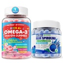 Omega 3 (EPA/DHA) 填充Gummys + 有机蓝螺旋藻 Gummys