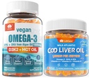 2个包装 Vegan Omega 3个包装 + 2个包装 Cod Liver 石油包装