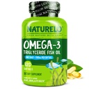 NATURELO Burpless Omega 3 鱼油补充剂 - 1100mg Triglyceride Omega-3, EPA + DHA,液体鱼油换心脏,眼睛,大脑,联合健康 - 120 软胶,供应4个月
