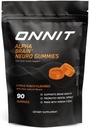 ONNIT Alpha脑神经聚焦胶囊,IGEN NON-GMO与Omega-3s Lutein Zeaxanthin和Cafeine一起测试的Vegan胶囊,男女脑眼和焦点补充,Citrus Punch,90 Counter