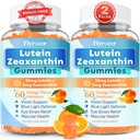免糖Lutein Gummys 25mg,Lutein和Zeaxanthin 眼科健康补充剂,13-in-1 眼科护理公式,与Omega-3 Bilberry 红花-视觉健康,眼草,干眼,Vegan Orange Flavor 120 Cts