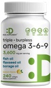 Triple Omega 3-6-9 Fish Oil Supplements 3,600mg – 240 软胶与Flaxseed Oil & Borage Oils Complex – High EPA + DHA – Burpless Pills,Lemon Flavored, Wild Caught – Heart, Joint, & Brain 支持 互联网档案馆的存檔,存档日期2013-03-02.