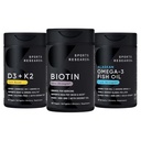 健康发包 -- -- 有机椰子油+维根维生素D 5000iu & Mk7 维生素K 100mcg + Omega-3 鱼油1250