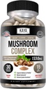 Kaya Naturals Premium Mushroom Complex Potent - Mushroom Complex Capsules 1995mg Per service - Aids 精神清晰支持免疫系统,健康与生命力 QQ-30 Counter