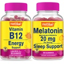 维他命 B121000mcg + Melatonin 20mg, Gummys Bundle - 大品尝, 维他命补充, Gluten Free, GMO Free, Chewowable Gummy 配方