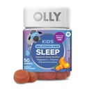 OLLY 孩子们 Melatonin 自由睡眠 Gummy 补充品, 支持睡眠质量, * 镁, L- Theanine, Lemon Balm, Cloudberry Peach Flavored, 25日供应 - 50 计数