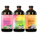Serene Herbs Soursop Bitters Liquid, 混合贝里士和黑种子三联装箱 – 有机草药 Guanabana 用于消化支持和免疫健康 – Vegan, Non-GMO – 48 oz (每个16 oz), 3 Pack