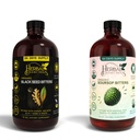 黑种子 & Soursop Bitters Bundle – 2 x 32 oz瓶装 - 64天供应 - Vegan Organic Herbal Tonic for Instrumentive Health & Group Wellness – No Sugar, Made in USA.