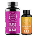 快乐健康嬉皮士 Glow for It Astaxanthin 补充 & Go with The Flow Hormone balance for Women 180ct 女子180ct 健康嬉皮士 Glow for it Astaxanthin 补充 & Go with the Flow Hormone balance for Women 180ct