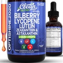 清洁的Nutra Lutein 和 Zeaxanthin 眼维生素 补充 Lycopene Astaxanthin Bilberry 液滴 有机 Astaxanthin 眼部健康支持 Lutein 提取 60 服务