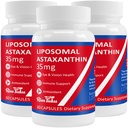 35mg Liposomal Astaxanthin 补充 - 强抗氧化剂支持皮肤,联合和眼部健康 - 天然抗衰老公式 纯Astaxanthin - Vegan, Non-GMO, 180 Capsules