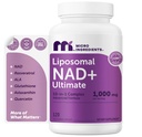 Liposomal NAD+ Ultimate Complex 1000mg + 120 Veggie Capsules + 120 Veggie Capsules NMN 路径公式 + 10in-1 与Resveratrol, Glutathione, & Astaxanthin + NAD 女性和男性补充