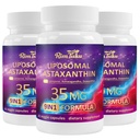Liposomal Astaxanthin 补充综合体9-in-1,配有 Ashwagandha, Lycopene, Zeaxanthin, 抗氧化剂补充剂支持眼, 皮肤和联合健康, 180 Capsules