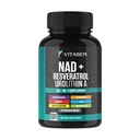 NAD+ 补充复合体 – NAD 补充体+ 300 mg 配有 Astaxanthin, Urolithin A, Resveratrol, CoQ10 & Antioxidant Blend – 细胞能量, Mitochondrial 支持 – 120 Counts (Pack of 1)