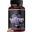 Saffron Supplement 88.5 mg QQ Mood, Focus, 和压力支持 QQ 60 Premium Saffron Excess Capsules QQ 在美国制造 3 党的实验室测试 QQ Non-GMO, Vegan, Gluten-free