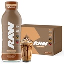 RAW 准备饮用蛋白质 摇摆 Mocha Latte - RTD 蛋白质饮用草叶 蛋白质 隔绝 用于工作后 - Zero-Sugar & Gluten - Free Meal Execution 饮料和早餐摇摆, 12 Fl Oz