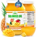 EverSmith Organizations - 野生爱尔兰海 Moss Gel – 在美国制造 – 富含维生素和矿物 – 海 Moss Gel Raw – 营养补充 – Mango Pineapple (1 Ja)