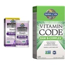 生活花园 配制的Probiotics Mood+Acidophilus Probiotic 补充和维生素B 复合体 - 维生素代码 Raw B 复合体 - 120 Vegan Capsules