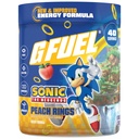 G Fuel Sonic 2.0 能量饮粉,预研咖啡因混合剂用于赌博,无糖聚焦氨基,维生素+抗氧化剂,9.8oz(桃环糖,40种服务)