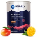 Gnarly营养 自然预战粉,芒果 – NSF内容认证,耐力与复苏 – Vegan预战,体育营养 – 芒果与咖啡因,14.82 oz