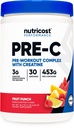 配有Creatine(Fruit Punch QQ 30 services)的C前工作综合体 粉末 - Boost Fintes Routines, 453g