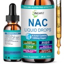 NAC 补充 N-乙酰基 Cysteine → 高吸附 NAC 1200mg 液滴用于呼吸,活体和肾解毒,免疫支持和抗氧化剂 → Vegan → Non-GMO → Gluten Free → 快速作用公式
