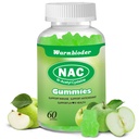 NAC Gummys for Adults & Kids 1200mg, NAC 补编 N-Acetyl Cysteine, Immune 支持, NAC Chewable 支持liver Health, Sugar-Free, Green Apple Flavor