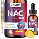 Liposomal 液体 NAC 补充 N-乙酰基 Cysteine Drops, N 乙酰基 Cysteine 600mg 与 Glutathione, 成人和孩子的Resveratrol & Zinc 活体肺抗氧化剂 Imune & Skin Health, Lemon 2 Fl Oz