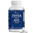 VivoNu TUDCA 2000mg + NAC 1200mg 复合盖,强力TUDCA Bile Salt + N Acetyl Cysteine, Liver & Lung & Gallbladder Cleanse的抗氧化剂补充,文摘 - 180个盖