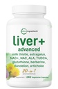 Liver Advanced+, 240 Veggie Capsules | 20-in-1 复合体 配有牛奶硝酸盐, Dandelion, NAD, NAC, ALA, TUDCA, Glutathione, Artichoke, Turmeric, & Astragalus | Non-GMO, Gluten Free