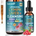 Liposomal Lymphatic Drainage & Liver Cleanse Drops, 23-in-1 配有 Echinacea, NAC, TUDCA, L-Glutathione, Burdock for Lymph, Liver Detox & 维修, Immune 支持, Raspberry Flavor, 2 fl oz 补编
