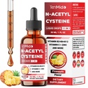 11in1 Nac 补充 N- Acetyl Cysteine 液滴 与 Quercetin, B-Complex, 硒, Glutathione, Bromelain, 牛奶硝酸盐, 和更多 - 30ml 1 Fl Oz