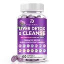 Liver Cleanse Detox & Reference - Herbal Liver 支持牛奶硝酸盐补充剂,7500mg 强力肝脏健康支持 与Silymarin Artichoke 节选 Dandelion Beet TUDCA Choline NAC, 60 Softgels