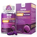 抗氧化剂和认知保健的Melatonin 100mg,超高剂量Melatonin与CoQ10、Turmeric、Trans-Resveratrol、维生素B12 C E用于脑抗衰老、细胞修复和能源,150软胶