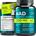 NAD 补充300Mg 额外强力 NMN 替代品 Liposomal + 女性和男性的绿茶 w/ Urolithin A, Resveratrol, CoQ10, Alpha Lipoic酸