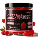 5 000 MG、Creatine Gummys、Creatine Monohydrate 肌肉生长、力量和能源支持补充剂、无糖前工作Gummys 120 Raspberry Flavor伯爵