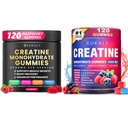 男性和女性的克里坦单水合物,9000MG Creatine Gummys 无糖 - BCAA 2:1, B12 B6 男靴强度,焦点和耐力,Vegan,非GMO