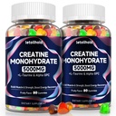 Creatine Monohydrate Gummys 5g for Women & Men - Creatine Gummys for Women Pre Workout Chewables with L-Taurine & Alpha GPC,无糖肌肉构建器,能量靴,Vegan Non-GMO(160计)