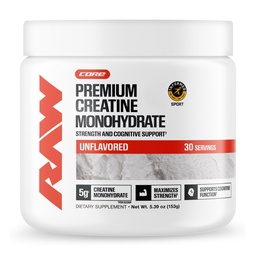 RAW 营养 Creatine 单水合物粉,无味(30种服务) - 微量化 Creatine 单水合物 用于锻炼性能,构建肌肉和力量 - 用于男女的Creatine Powder