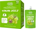 Konjac Jelly Pouch 饮用绿色葡萄糖 Flavor, 低卡路里 (7 Kcal), 10 Packs, Gluten Free, 零糖, Keto, Collagen Peptides, Vitamin C 甜健康果汁礼品