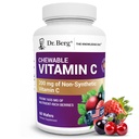 Berg Chewable Vitamin C Complex博士 -- -- 用有机、非GMO Berries制成 -- -- 60种美味的瓦费尔