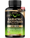 Bariatric Multivitamin - 45 mg Iron Supplements - Lab Tested - for Women & Men - All-in-One, 21 Essential Vitamins - Gastric Sleeve Support - Free of Sugar, Gluten & Soy - 180 Capsules, Once Daily