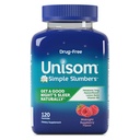 Unisom Simple Slumbers Drug-Free Sleep Aid Gummies, Melatonin 5mg, Sleep Support for Adults, Midnight Raspberry Flavor, 120 Count