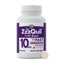 ZzzQuil Pure Zzzs Fast溶解Melatonin,Melatonin 10mg,睡眠援助补充,成人睡眠援助,草莓火焰,90 Fast溶解Melatonin片