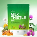 Milk Tutle Liver Detox Capsules, 3000mg Liver Cleanse Detox & Reference, 20-in-1 高级支持复合体 与 Milk Tetle, NAD, NAC, ALA, Dandelion, Glutathione, Artichoke, Turmeric, 更多 240 软胶