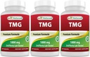 最佳天然物 TMG 三甲基甘化(作为Betaine Anhydrous) 1000 mg 作用 - 120 capsules - 健康同位素水平与甲基化支持(120个计数(3包))