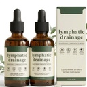 Sentk Organic Lymphatic Drainage Drops - 2 Pack Liposomal Herbal Blend Supports Lymph System, Reduces Swelling, Boosts Immunity & Vitality, Enhance Clarity, Portable Dropper Design, Liquid, 2 Fl Oz