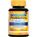 新韵律 Probiotics 50亿 CFU 20 Strains, 60 Veggie Capsules, 定向释放技术,胃酸阻塞, 不需要冷冻, 非GMO, Gluten Free