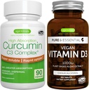 维根维生素D3 + 高吸附性Crucumin C3 复合体,维根盒,365 1000u 维生素D3 片 + 300% 大吸附性Crucuminoids with rapid Up, by Igennus
